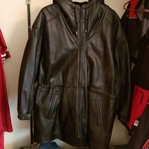 3/4 Length Leather Coat